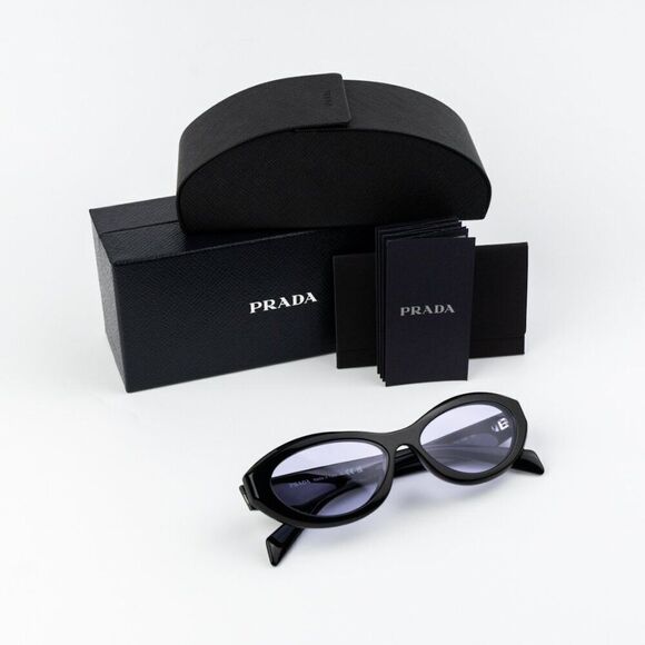 NEW Prada PR26ZS 16K40J Black Violet Oval Women Sunglasses PR 26ZS main image 6